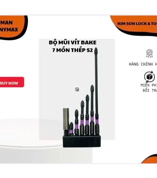Bộ mũi vít 7 cây đầu bake dùng máy bắn vít SNZO