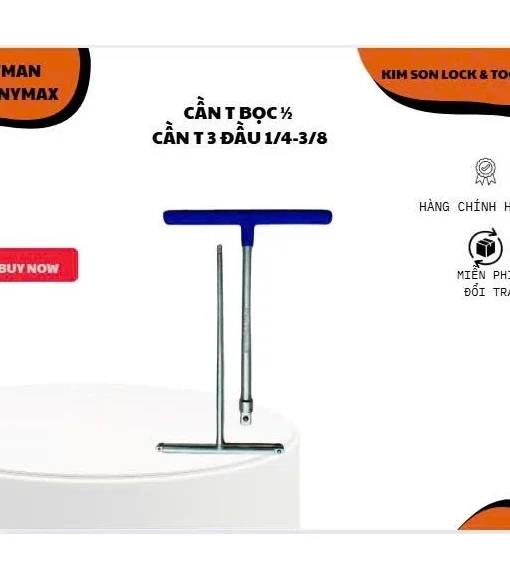 Cần T siết đầu 1/2 cán bọc , cần T 3 đầu 1/4-3/8