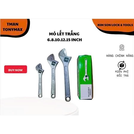 Mỏ lết trắng đủ size 6.8.10.12.15 inch