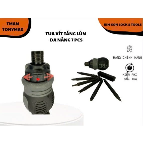 Tua vít, tô vít đa năng tăng lùn 7 cây