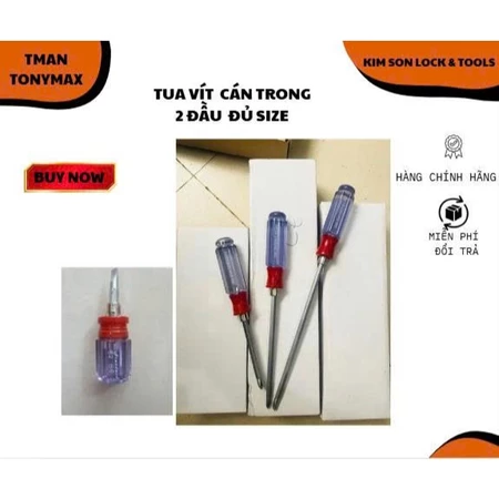 Tua vít, tô vít 2 đầu cán trong đủ size