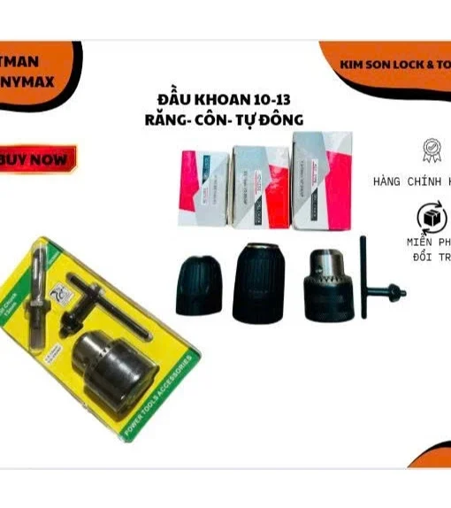 Đầu khoan , đầu kẹp mũi khoan 10mm,13mm
